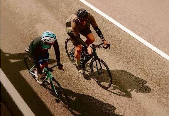 Cyclists on Splügen Pass